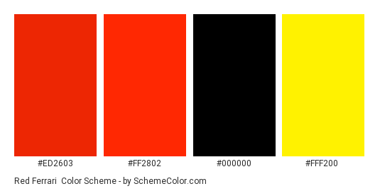 Red Ferrari Color Scheme » Black »